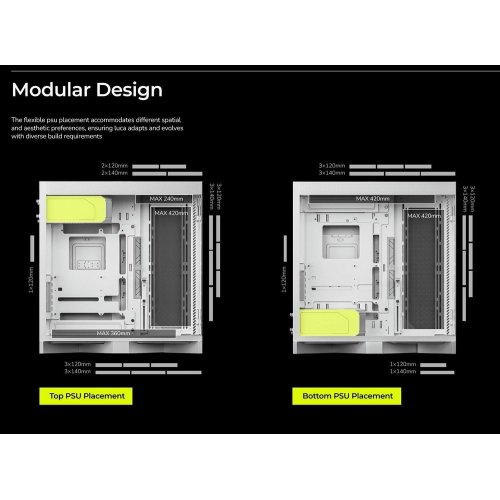 Уцінка корпус TRYX Luca L70 Tempered Glass без БЖ (C-L700N-NN0H-G0W) White (Розкрита упаковка, 863823) купити в Україні: Київ, Львів, Хмельницький, Тернопіль, Івано-Франківськ | Перевірка сумісності, низька ціна, відгуки, характеристики від TELEMART фото