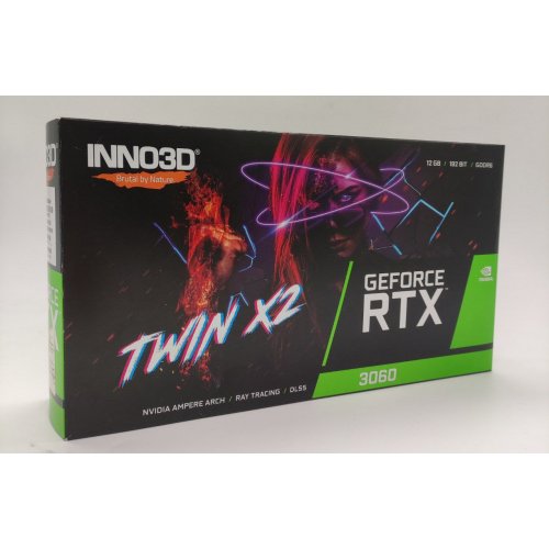Видеокарта Inno3D GeForce RTX 3060 Twin X2 12288MB (N30602-12D6-119032AH) (Восстановлено продавцом, 863843) купить в Украине: Киев, Днепр, Харьков, Одесса  | Проверка совместимости, низкая цена, отзывы, характеристики от TELEMART фото