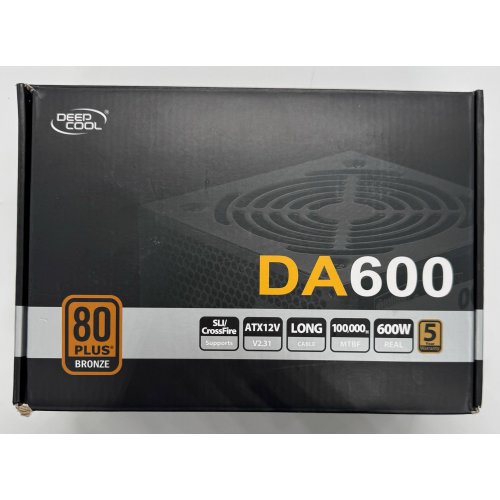 Блок живлення Deepcool DA600 600W (DP-BZ-DA600N) (Відновлено продавцем, 864149) купити в Україні: Київ, Львів, Хмельницький, Тернопіль, Івано-Франківськ | Перевірка сумісності, низька ціна, відгуки, характеристики від TELEMART фото