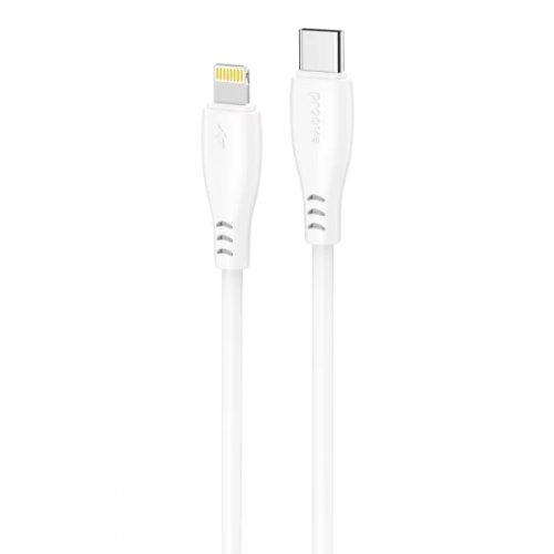 Кабель Proove Simple Silicone USB Type-C to Lightning 27W 1m (CCSS27002102) White купить в Украине: Киев, Днепр, Харьков, Одесса  | Низкая цена, отзывы, характеристики от TELEMART фото