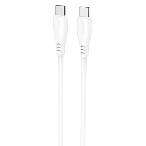 Кабель Proove Simple Silicone USB Type-C to USB Type-C 60W 1m (CCSI60002202) White купить в Украине: Киев, Днепр, Харьков, Одесса  | Низкая цена, отзывы, характеристики от TELEMART фото