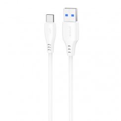 Кабель Proove Simple Silicone USB to USB Type-C 3A 1m (CCSS15001202) White