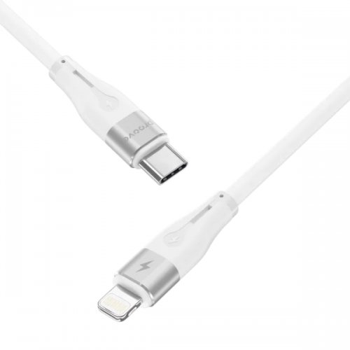 Кабель Proove Soft Silicone USB Type-C to Lightning 27W 1m (CCSO27002102) White купить в Украине: Киев, Днепр, Харьков, Одесса  | Низкая цена, отзывы, характеристики от TELEMART фото