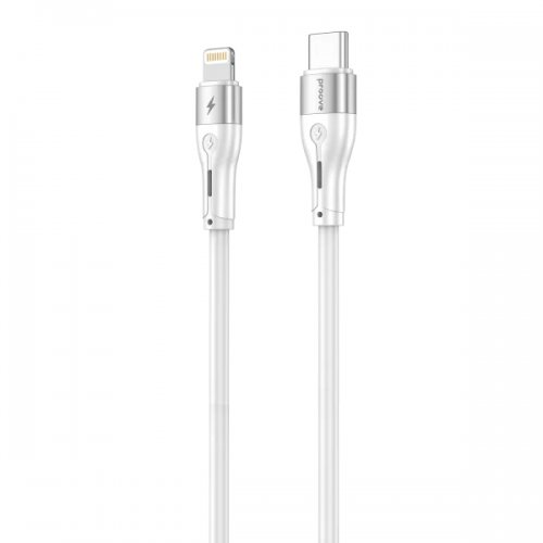 Кабель Proove Soft Silicone USB Type-C to Lightning 27W 2m (CCSO27002122) White купить в Украине: Киев, Днепр, Харьков, Одесса  | Низкая цена, отзывы, характеристики от TELEMART фото