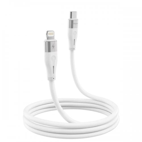 Кабель Proove Soft Silicone USB Type-C to Lightning 27W 2m (CCSO27002122) White купить в Украине: Киев, Днепр, Харьков, Одесса  | Низкая цена, отзывы, характеристики от TELEMART фото