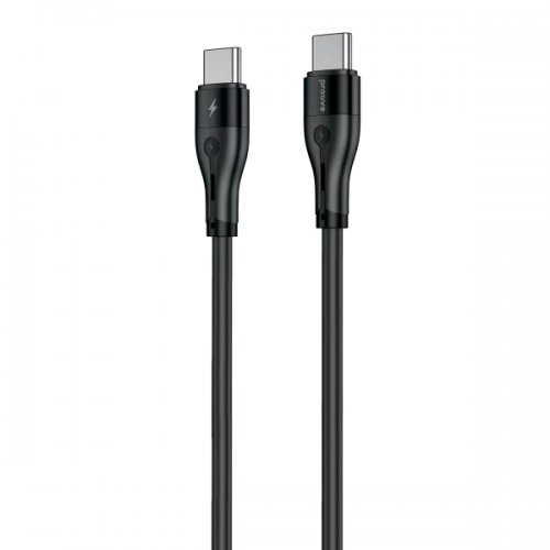 Кабель Proove Soft Silicone USB Type-C to USB Type-C 60W 1m (CCSO60002201) Black купить в Украине: Киев, Днепр, Харьков, Одесса  | Низкая цена, отзывы, характеристики от TELEMART фото