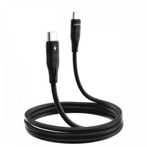 Кабель Proove Soft Silicone USB Type-C to USB Type-C 60W 2m (CCSO60002221) Black купить в Украине: Киев, Днепр, Харьков, Одесса  | Низкая цена, отзывы, характеристики от TELEMART фото
