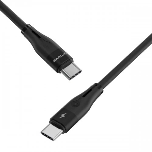 Кабель Proove Soft Silicone USB Type-C to USB Type-C 60W 2m (CCSO60002221) Black купить в Украине: Киев, Днепр, Харьков, Одесса  | Низкая цена, отзывы, характеристики от TELEMART фото