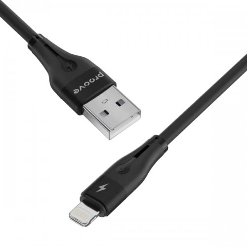 Кабель Proove Soft Silicone USB to Lightning 2.4A 1m (CCSO20001101) Black купить в Украине: Киев, Днепр, Харьков, Одесса  | Низкая цена, отзывы, характеристики от TELEMART фото