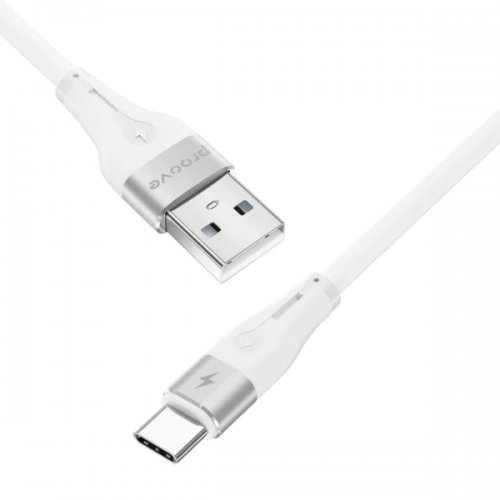 Кабель Proove Soft Silicone USB to USB Type-C 3A 1m (CCSO20001202) White купить в Украине: Киев, Днепр, Харьков, Одесса  | Низкая цена, отзывы, характеристики от TELEMART фото