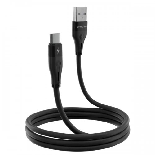 Кабель Proove Soft Silicone USB to USB Type-C 3A 2m (CCSO20001221) Black купить в Украине: Киев, Днепр, Харьков, Одесса  | Низкая цена, отзывы, характеристики от TELEMART фото