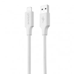 Кабель Proove Striped Silicone USB to Lightning 2.4А 1m (CCSS00001102) White