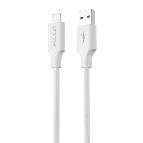 Кабель Proove Striped Silicone USB to Lightning 2.4А 1m (CCSS00001102) White купить в Украине: Киев, Днепр, Харьков, Одесса  | Низкая цена, отзывы, характеристики от TELEMART фото