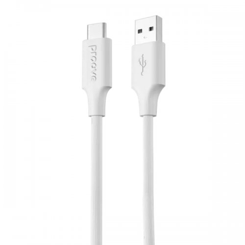 Кабель Proove Striped Silicone USB to USB Type-C 3А 1m (CCSS60001202) White купить в Украине: Киев, Днепр, Харьков, Одесса  | Низкая цена, отзывы, характеристики от TELEMART фото