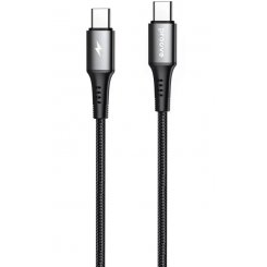 Кабель Proove WireX USB Type-C to USB Type-C 60W 1m (CCWX60002201) Black