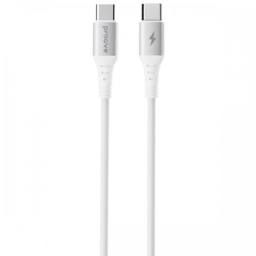 Кабель Proove WireX USB Type-C to USB Type-C 60W 1m (CCWX60002202) White купить в Украине: Киев, Днепр, Харьков, Одесса  | Низкая цена, отзывы, характеристики от TELEMART фото
