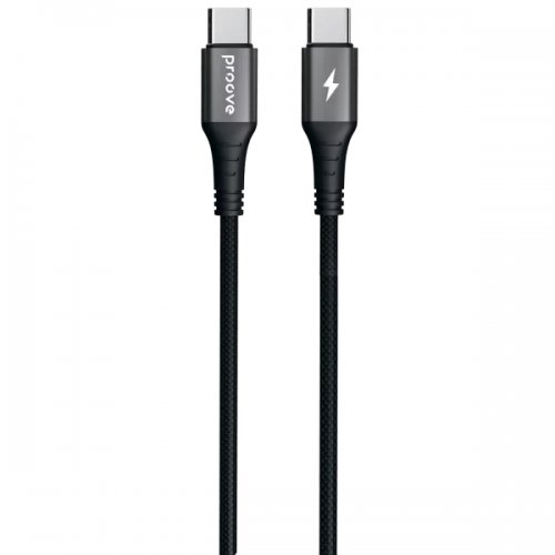 Кабель Proove WireX USB Type-C to USB Type-C 60W 2m (CCWX60002221) Black купить в Украине: Киев, Днепр, Харьков, Одесса  | Низкая цена, отзывы, характеристики от TELEMART фото