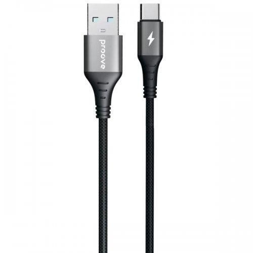 Кабель Proove WireX USB to USB Type-C 3A 1m (CCWX15001201) Black купить в Украине: Киев, Днепр, Харьков, Одесса  | Низкая цена, отзывы, характеристики от TELEMART фото