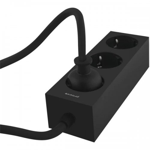 Сетевой фильтр Proove Magnet Strip 1.6 м 3 розетки (PSMS25000001) Black купить в Украине: Киев, Днепр, Харьков, Одесса  | Низкая цена, отзывы, характеристики от TELEMART фото