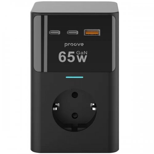 Сетевой фильтр Proove Power Cube 1.5 м 3 розетки + USB + 2 x USB Type-C (PSPC36801201) Black купить в Украине: Киев, Днепр, Харьков, Одесса  | Низкая цена, отзывы, характеристики от TELEMART фото