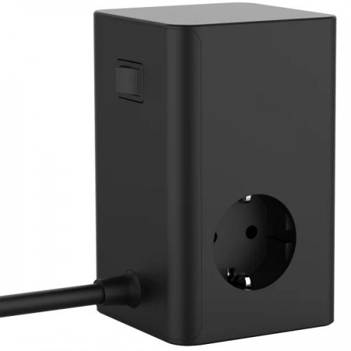Сетевой фильтр Proove Power Cube 1.5 м 3 розетки + USB + 2 x USB Type-C (PSPC36801201) Black купить в Украине: Киев, Днепр, Харьков, Одесса  | Низкая цена, отзывы, характеристики от TELEMART фото