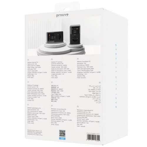 Сетевой фильтр Proove Power Cube 1.5 м 3 розетки + USB + 2 x USB Type-C (PSPC36801201) Black купить в Украине: Киев, Днепр, Харьков, Одесса  | Низкая цена, отзывы, характеристики от TELEMART фото