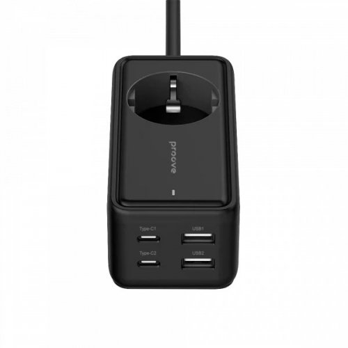 Сетевой фильтр Proove Homester PD-03 1.5 м 1 розетка + 2 x USB + 2 x USB Type-C (PSP165220001) Black купить в Украине: Киев, Днепр, Харьков, Одесса  | Низкая цена, отзывы, характеристики от TELEMART фото