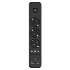 Сетевой фильтр Proove Power Socket P-03 2 м 3 розетки + 4 x USB + 2 x USB Type-C (PSP342420001) Black