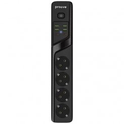 Сетевой фильтр Proove Power Socket P-04 3 м 4 розетки + 4 x USB + 2 x USB Type-C (PSP442430001) Black