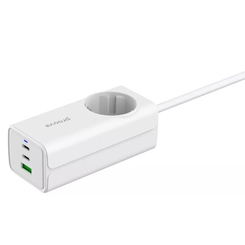 Мережевий фільтр Proove Power Strip PD-02 1.5 м 1 розетка + USB + 2 x USB Type-C (PSP165210001) White купити в Україні: Київ, Львів, Хмельницький, Тернопіль, Івано-Франківськ | Низька ціна, відгуки, характеристики від TELEMART фото