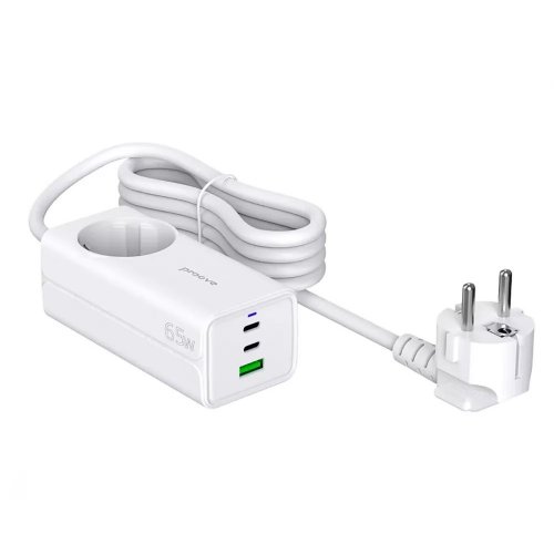 Мережевий фільтр Proove Power Strip PD-02 1.5 м 1 розетка + USB + 2 x USB Type-C (PSP165210001) White купити в Україні: Київ, Львів, Хмельницький, Тернопіль, Івано-Франківськ | Низька ціна, відгуки, характеристики від TELEMART фото