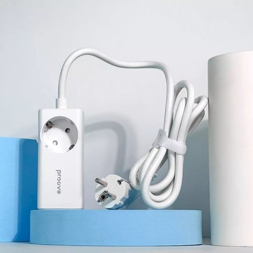 Мережевий фільтр Proove Power Strip PD-02 1.5 м 1 розетка + USB + 2 x USB Type-C (PSP165210001) White купити в Україні: Київ, Львів, Хмельницький, Тернопіль, Івано-Франківськ | Низька ціна, відгуки, характеристики від TELEMART фото