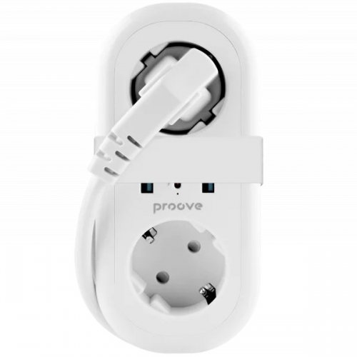 Сетевой фильтр Proove Supercoil 1.5 м 2 розетки + 2 x USB + USB Type-C (PSPS25002102) White купить в Украине: Киев, Днепр, Харьков, Одесса  | Низкая цена, отзывы, характеристики от TELEMART фото