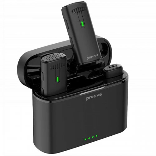 Бездротовий петличний мікрофон Proove Demo Lightning (PMDM00010102) Black купити в Україні: Київ, Львів, Хмельницький, Тернопіль, Івано-Франківськ | Низька ціна, відгуки, характеристики від TELEMART фото