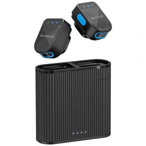 Бездротовий петличний мікрофон Proove DualCast (PDWM00002001) Black купити в Україні: Київ, Львів, Хмельницький, Тернопіль, Івано-Франківськ | Низька ціна, відгуки, характеристики від TELEMART фото