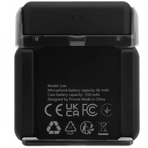 Бездротовий петличний мікрофон Proove Live (PLWM00012101) Black купити в Україні: Київ, Львів, Хмельницький, Тернопіль, Івано-Франківськ | Низька ціна, відгуки, характеристики від TELEMART фото