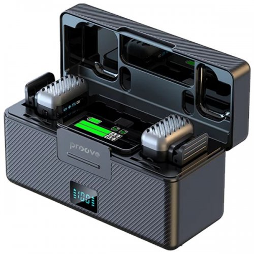 Бездротовий петличний мікрофон Proove Ripple (PRWM00002001) Black купити в Україні: Київ, Львів, Хмельницький, Тернопіль, Івано-Франківськ | Низька ціна, відгуки, характеристики від TELEMART фото