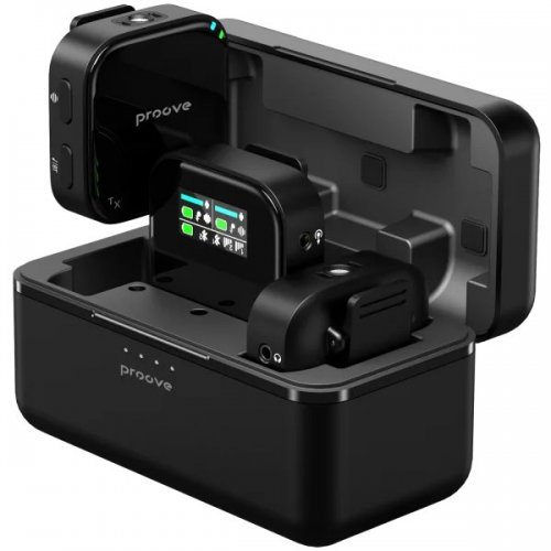 Бездротовий петличний мікрофон Proove Studio (PSWM15000201) Black купити в Україні: Київ, Львів, Хмельницький, Тернопіль, Івано-Франківськ | Низька ціна, відгуки, характеристики від TELEMART фото