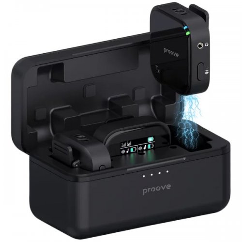 Бездротовий петличний мікрофон Proove Studio (PSWM15000201) Black купити в Україні: Київ, Львів, Хмельницький, Тернопіль, Івано-Франківськ | Низька ціна, відгуки, характеристики від TELEMART фото