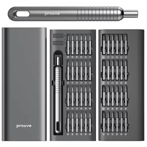Многофункциональный набор отверток Proove Fixer 51 in 1 (MTSF51000003) Gray купить в Украине: Киев, Днепр, Харьков, Одесса  | Низкая цена, отзывы, характеристики от TELEMART фото
