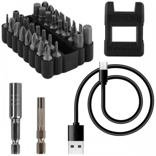 Багатофункціональний набір електричних викруток Proove Driller 36 in 1 (MTSD35000003) Gray купити в Україні: Київ, Львів, Хмельницький, Тернопіль, Івано-Франківськ | Низька ціна, відгуки, характеристики від TELEMART фото