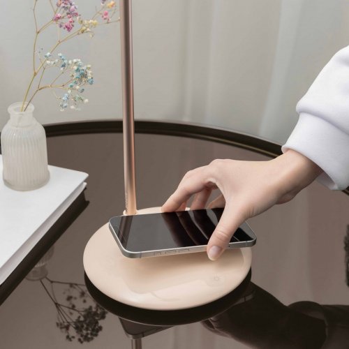 Настільна лампа з бездротовою зарядкою Proove Modern (PLMD05002007) Beige купити в Україні: Київ, Львів, Хмельницький, Тернопіль, Івано-Франківськ | Низька ціна, відгуки, характеристики від TELEMART фото