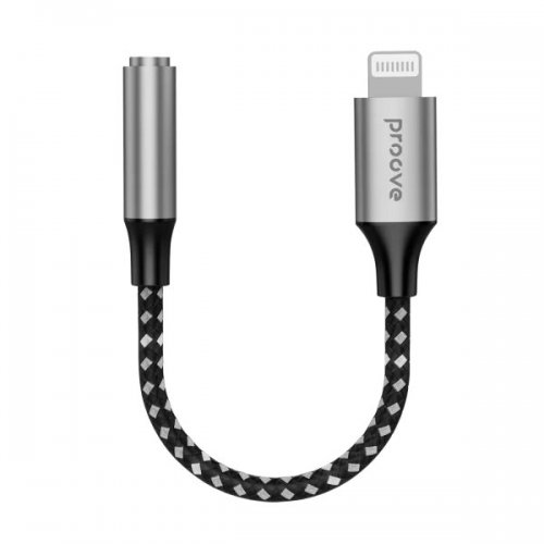 Переходник Proove SoundMesh Lightning to AUX 3.5mm (ACSM00005101) Gray купить в Украине: Киев, Днепр, Харьков, Одесса  | Низкая цена, отзывы, характеристики от TELEMART фото