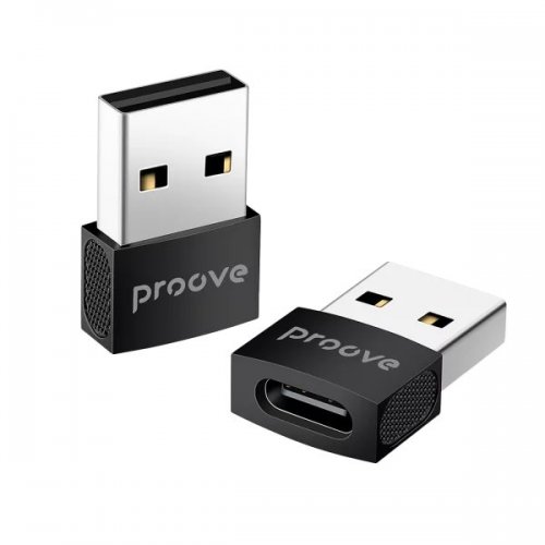 Переходник Proove Extension USB Type-C to USB (HBEX00012001) Black купить в Украине: Киев, Днепр, Харьков, Одесса  | Низкая цена, отзывы, характеристики от TELEMART фото