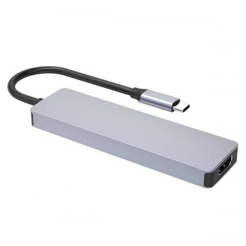 USB-хаб Proove Iron Link USB Type-C 5 in 1 (HBIL00010604) Silver купити в Україні: Київ, Львів, Хмельницький, Тернопіль, Івано-Франківськ | Низька ціна, відгуки, характеристики від TELEMART фото