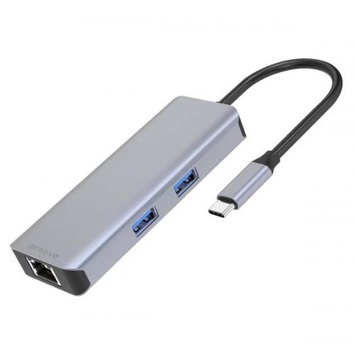 USB-хаб Proove Iron Link USB Type-C 6 in 1 (HBI700010004) Silver купити в Україні: Київ, Львів, Хмельницький, Тернопіль, Івано-Франківськ | Низька ціна, відгуки, характеристики від TELEMART фото