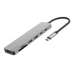 USB-хаб Proove Iron Link USB Type-C 7 in 1 (HBIL00222004) Silver