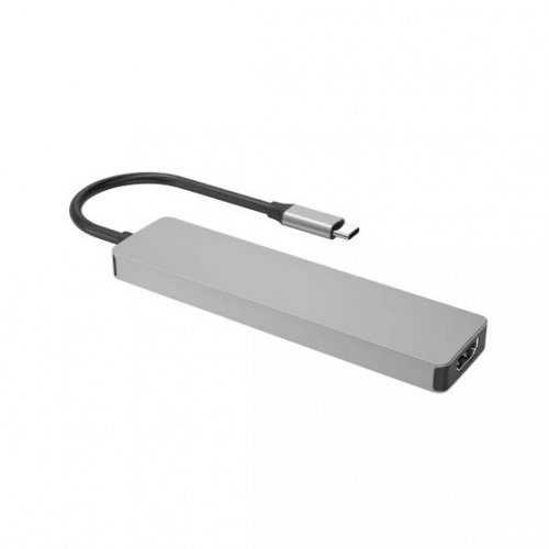 USB-хаб Proove Iron Link USB Type-C 7 in 1 (HBIL00222004) Silver купити в Україні: Київ, Львів, Хмельницький, Тернопіль, Івано-Франківськ | Низька ціна, відгуки, характеристики від TELEMART фото