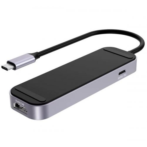 USB-хаб Proove Shadow USB Type-C 6 in 1 (HBSW10221205) Dark Gray купити в Україні: Київ, Львів, Хмельницький, Тернопіль, Івано-Франківськ | Низька ціна, відгуки, характеристики від TELEMART фото