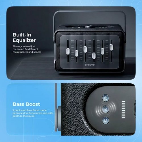 Портативна акустика Proove Fader 80W (PSFD8018AP01) Black купити в Україні: Київ, Львів, Хмельницький, Тернопіль, Івано-Франківськ | Низька ціна, відгуки, характеристики від TELEMART фото